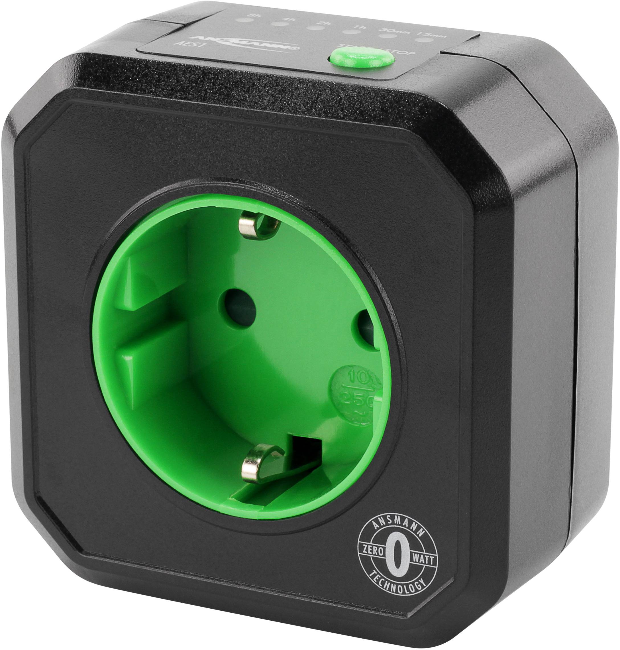 Ansmann 5024063 digitalni za uticnicu dnevni program 2500 W IP20 15 min 30 min 1 h 2 h 4 h 8 h