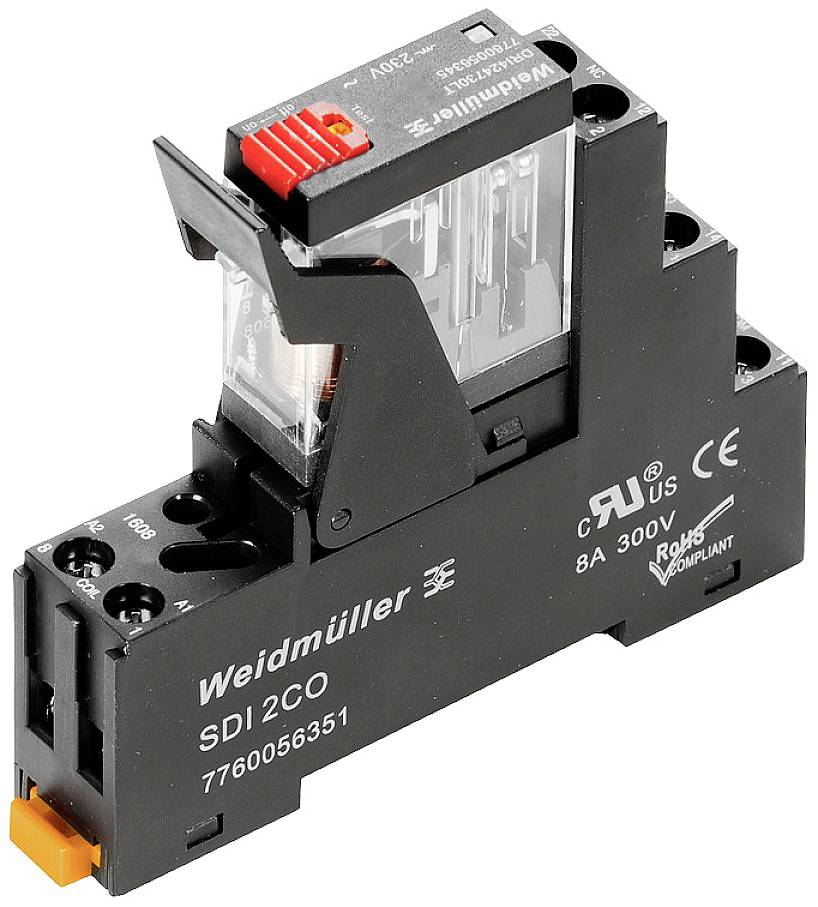 Weidmüller DRIKIT 24VAC 1CO LD/PB relejni modul 1 CO kontakt 24 V/AC (pak. 10 kom)