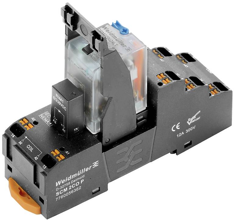 Weidmüller DRMKITP 24VDC 2CO LD/PB relejni modul 2 CO kontakt 24 V/DC (pak. 10 kom)