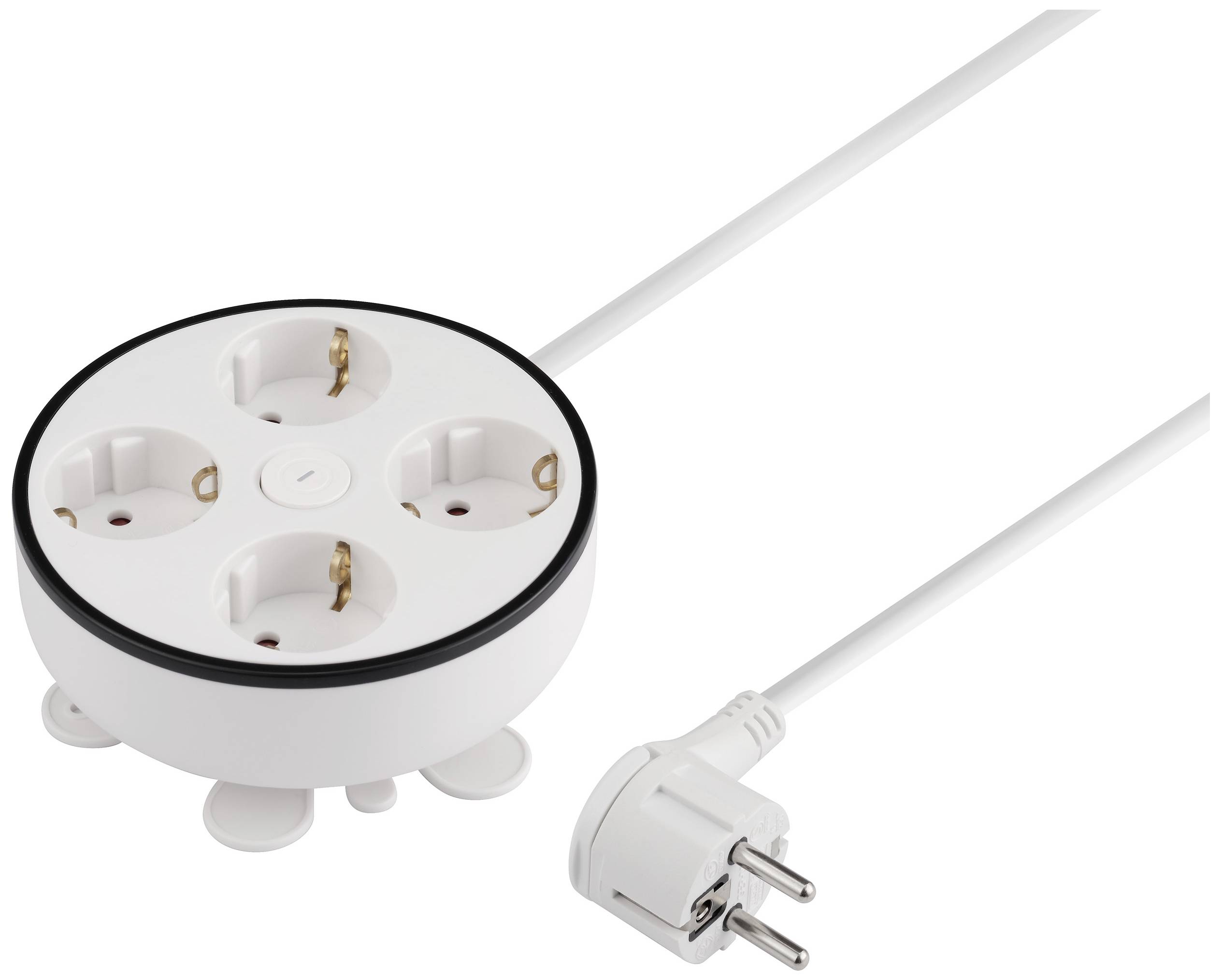 Sygonix SY-5806892 Kablovski bubanj 1.5 m H05VV-F 3G 1,5 mm2 4 uticnice Schuko utikac - Schuko uticnica bela, crna