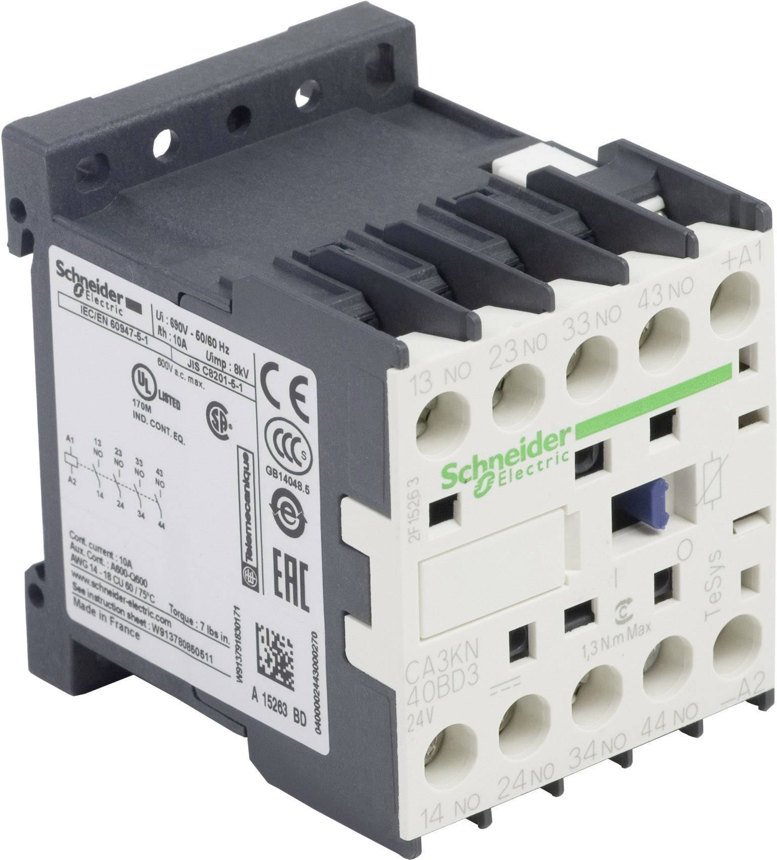 Schneider Electric CA3KN40BD3 4 NO IP2x