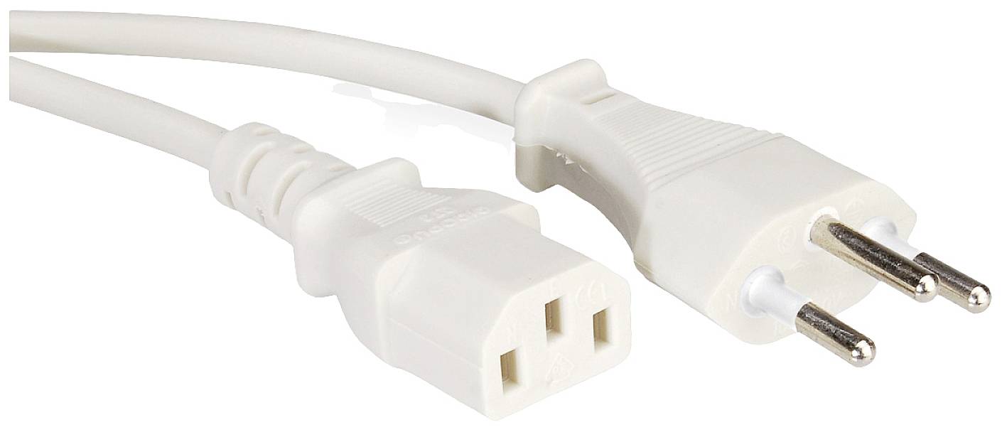 Value 19.99.1223 Prikljucni kabl za hladne uredjaje 10 A 1.80 m 250 V/AC bela