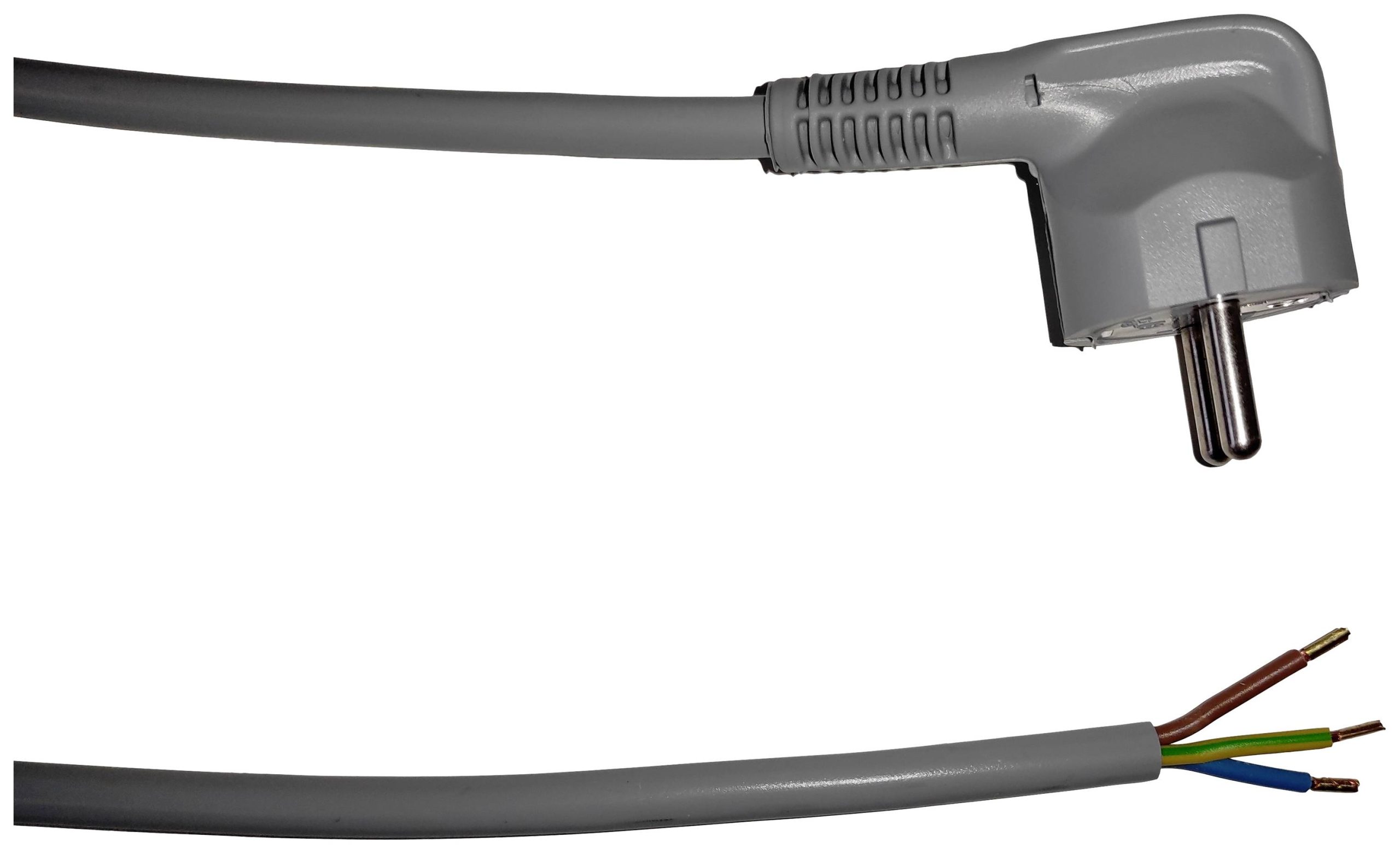 Helu Napojni kabl 5 m H05VV-F 3G 1,5 mm2 Schuko utikac siva
