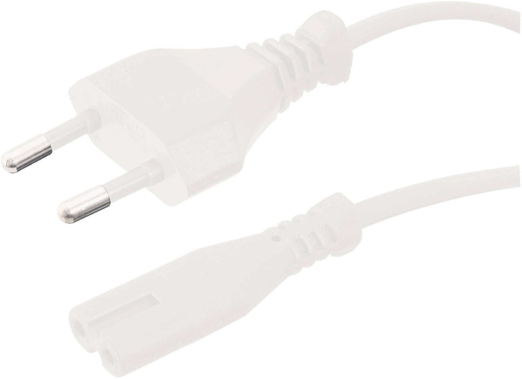 HAWA 100827 Prikljucni kabl 1.80 m H03VVH2-F 2X 0,75 mm2 230 V Euro utikac bela