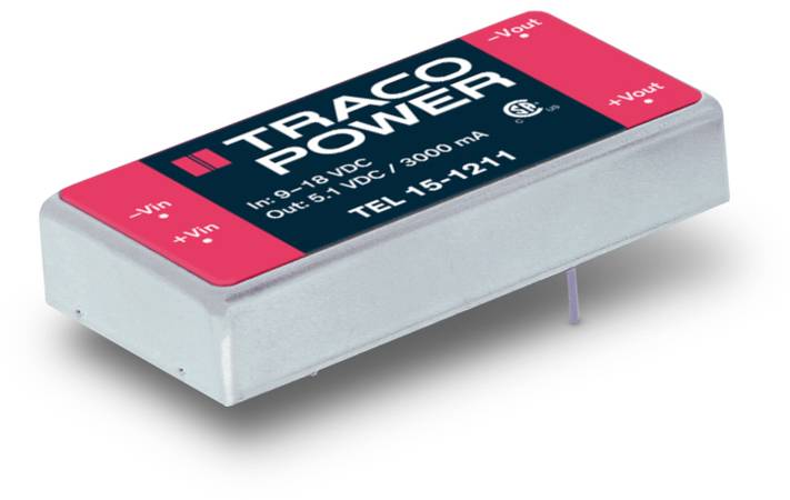 TracoPower TEL 15-2422 DC/DC napajanje - ispravljač za štampanu ploču 24 V/DC 12 V/DC, -12 V/DC 625 mA 15 W Broj izlaza: 2 x.