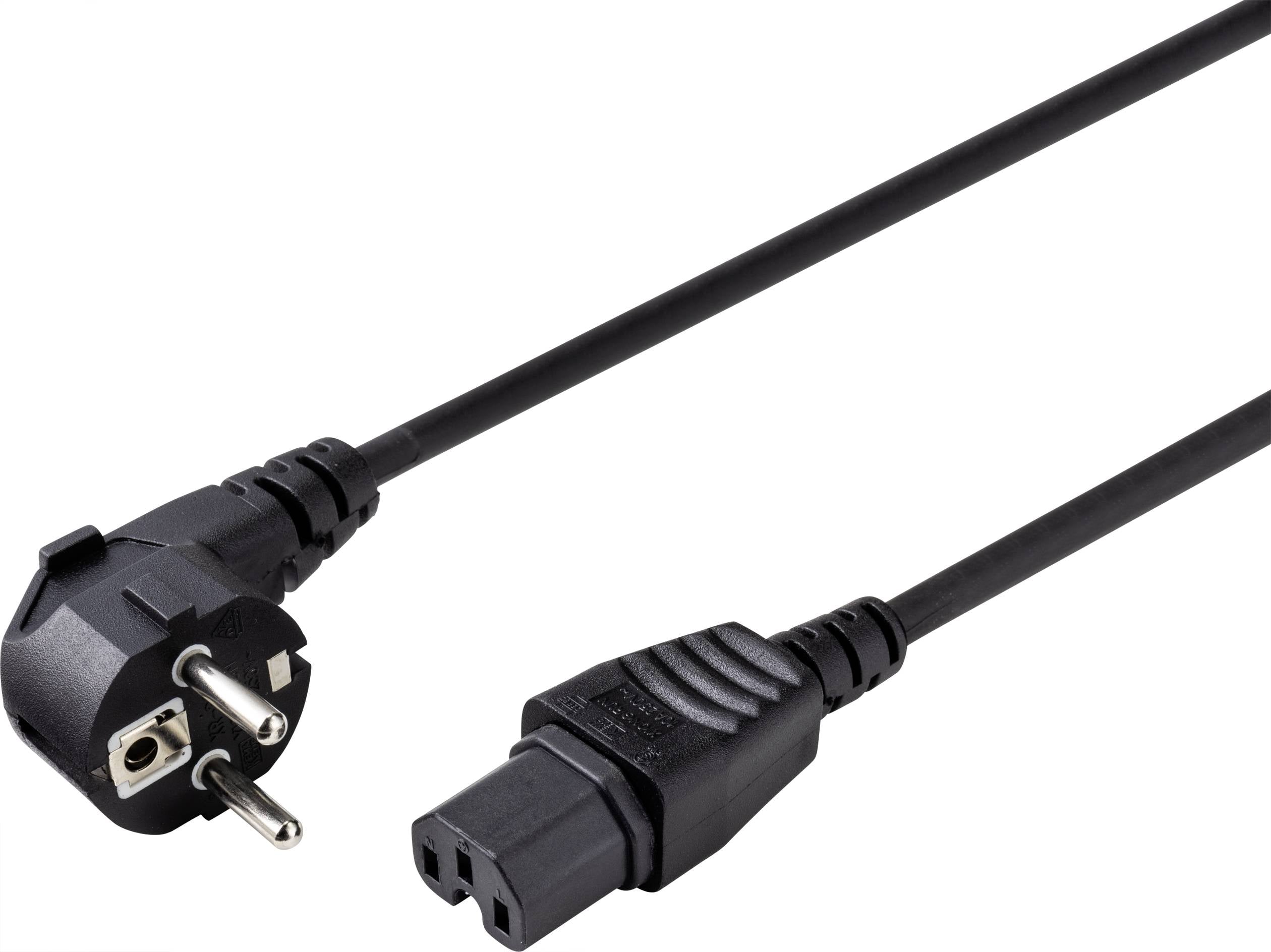 Sygonix SY-5043444 Napojni kabl 10 A 2 m H05RN-F 3G 0,75 mm2 230 V Schuko utikac crna