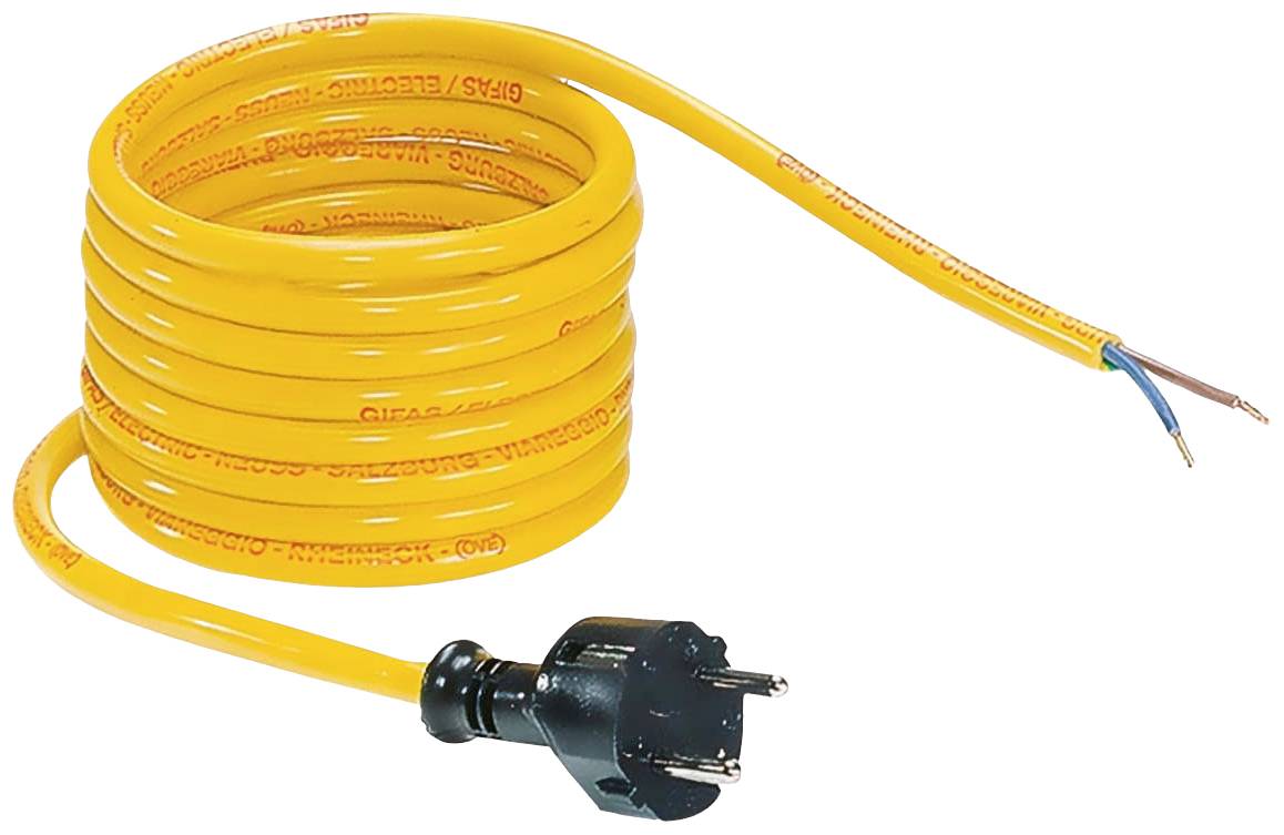 Gifas Electric 100435 Prikljucni kabl 3 m Schuko utikac zuta
