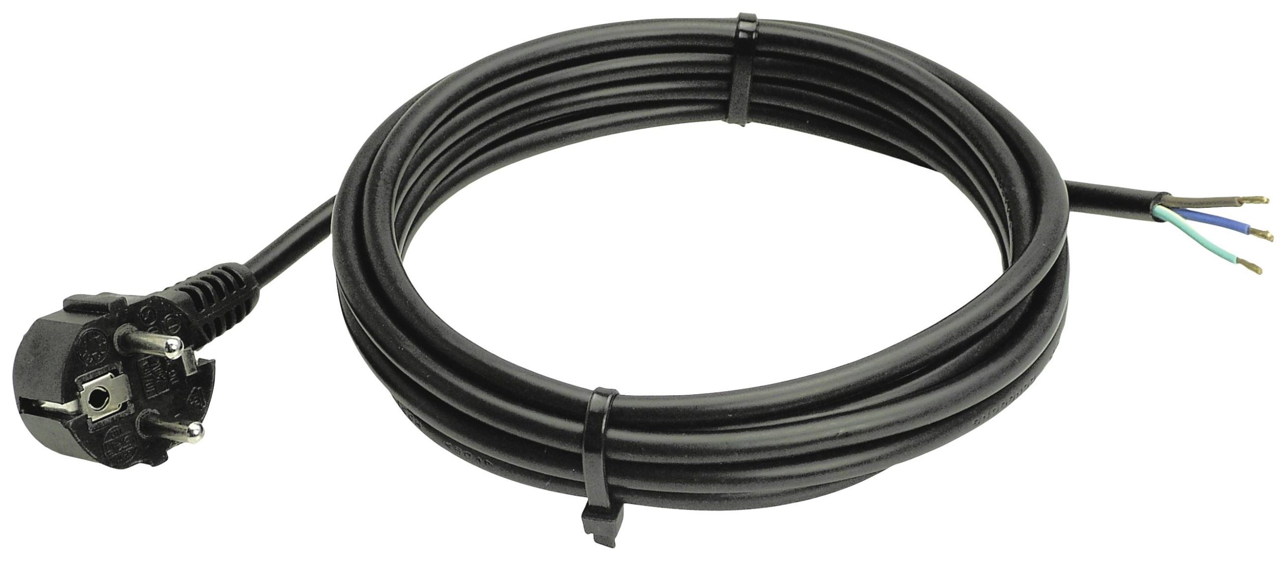 AS Schwabe PVC Prikljucni kabl 2 m H05VV-F 3G 1,5 mm2 IP20 Schuko utikac