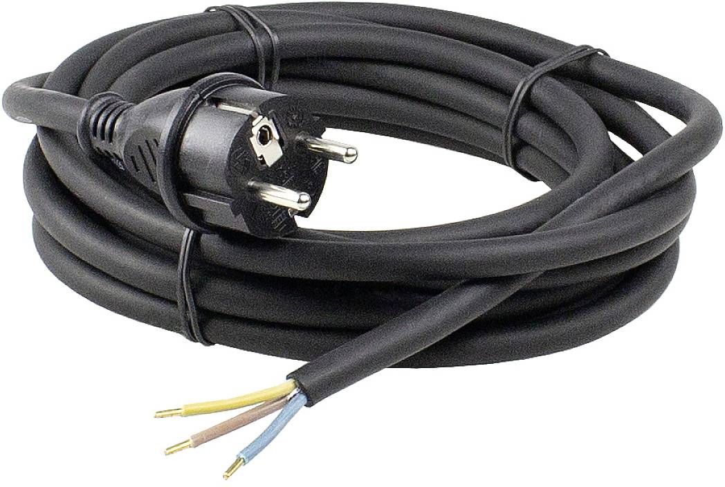 AS Schwabe 60376 Prikljucni kabl 3 m H05RN-F 3G 1 mm2 IP44 Schuko utikac