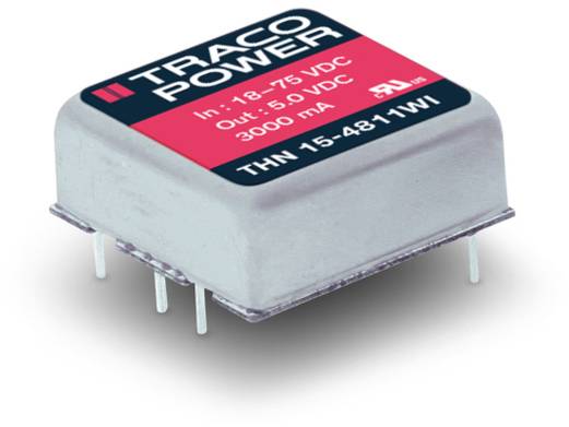TracoPower THN 15-2411WI DC/DC napajanje - ispravljač za štampanu ploču 24 V/DC 5 V/DC 3 A 15 W Broj izlaza: 1 x.