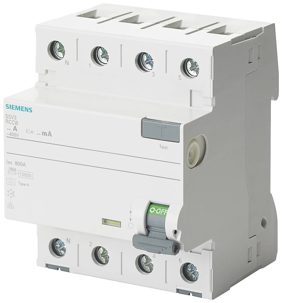Siemens FID zastitni prekidac 5SV3746-6KL 4-polni 63 A 0.5 A 400 V
