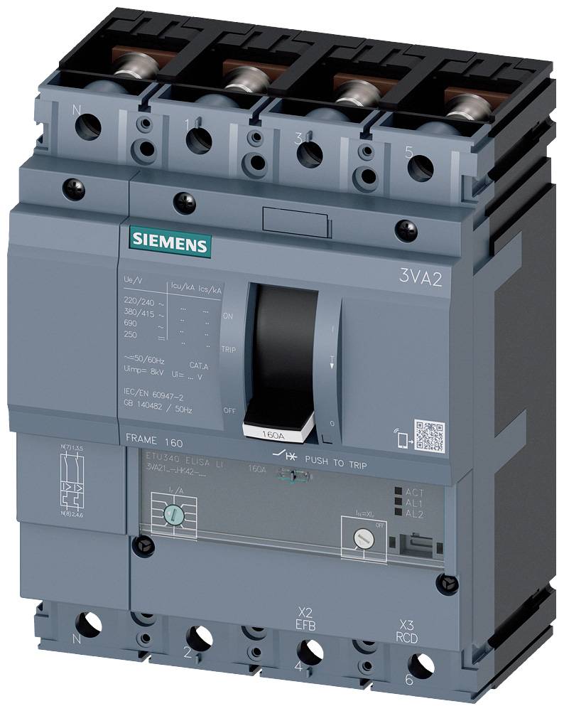 Siemens 3VA2163-6HK42-0AA0 automatski prekidač 4 pol. 63 A
