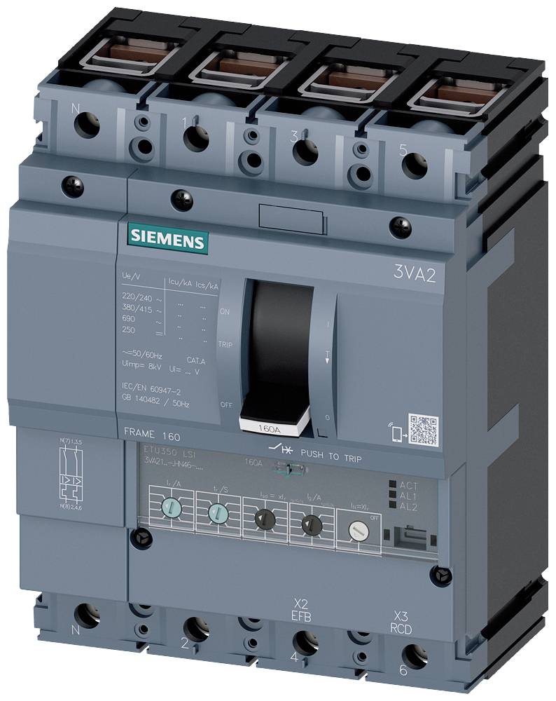 Siemens 3VA2140-6HN46-0AA0 automatski prekidač 4 pol. 40 A
