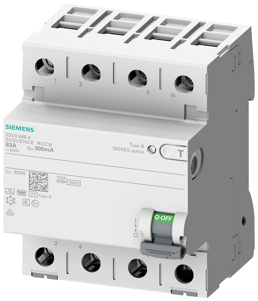 Siemens FID zastitni prekidac 5SV3344-4 4-polni 40 A 0.03 A 400 V