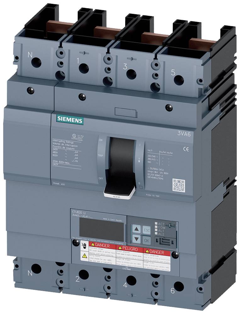 Siemens 3VA6325-7KL41-0AA0 automatski prekidač 4 pol. 250 A