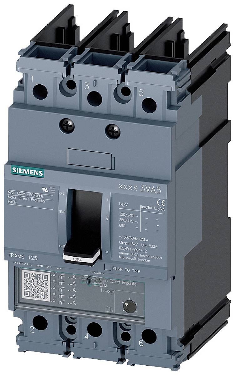 Siemens 3VA5112-1MH31-0AA0 automatski prekidač 3 pol. 125 A