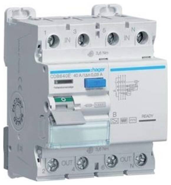 Hager FID zastitni prekidac CDB640E 40 A 230 V 400 V