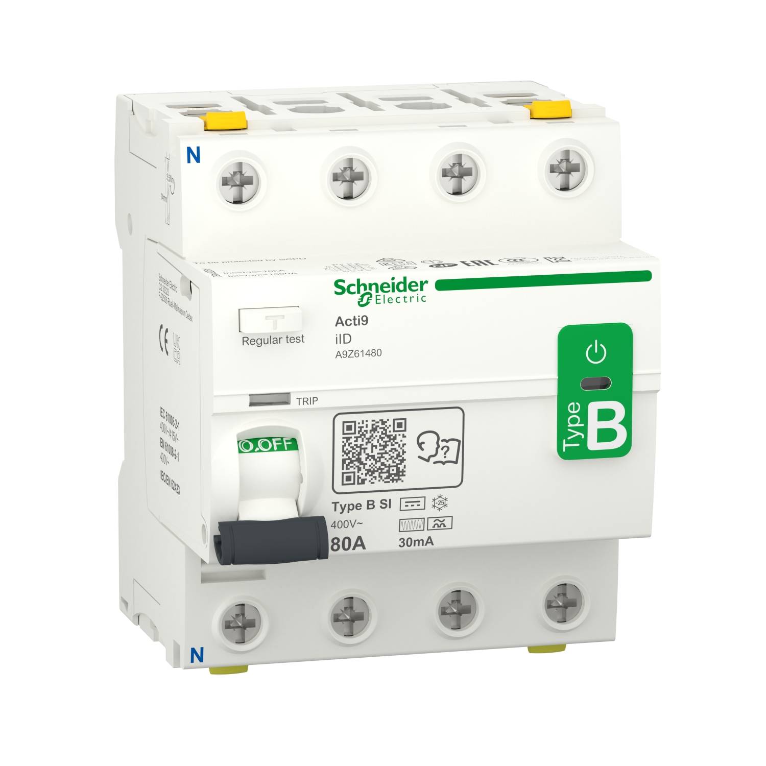 Schneider Electric FID zastitni prekidac A9Z61480 80 A 0.03 A