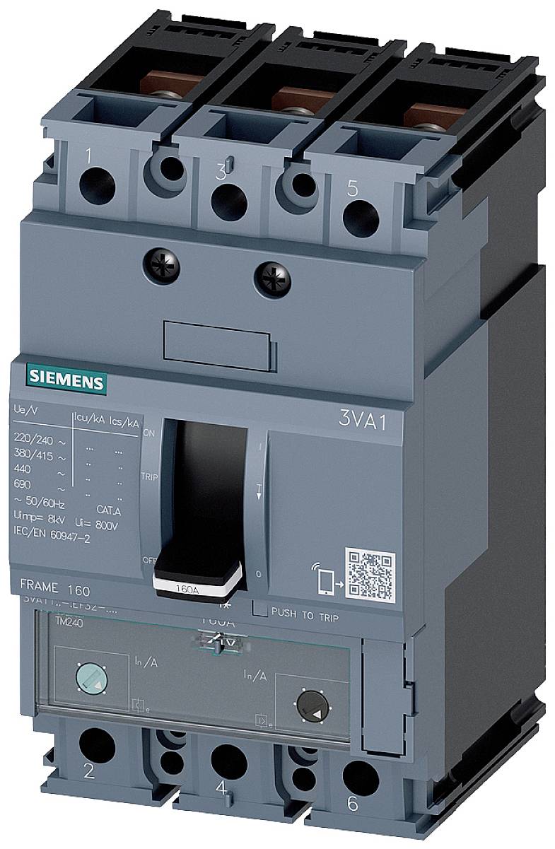 Siemens 3VA1180-3EF32-0AA0 automatski prekidač 3 pol. 80 A