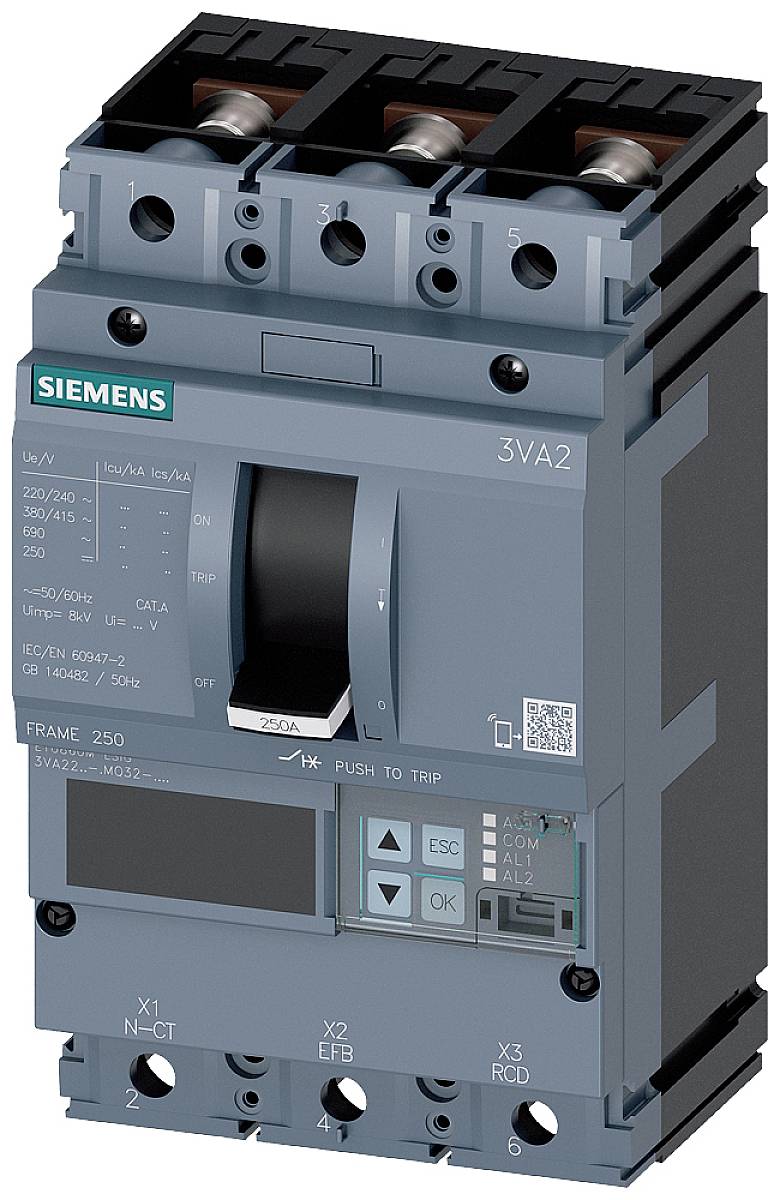 Siemens 3VA2216-5MQ32-0AA0 automatski prekidač 3 pol. 160 A