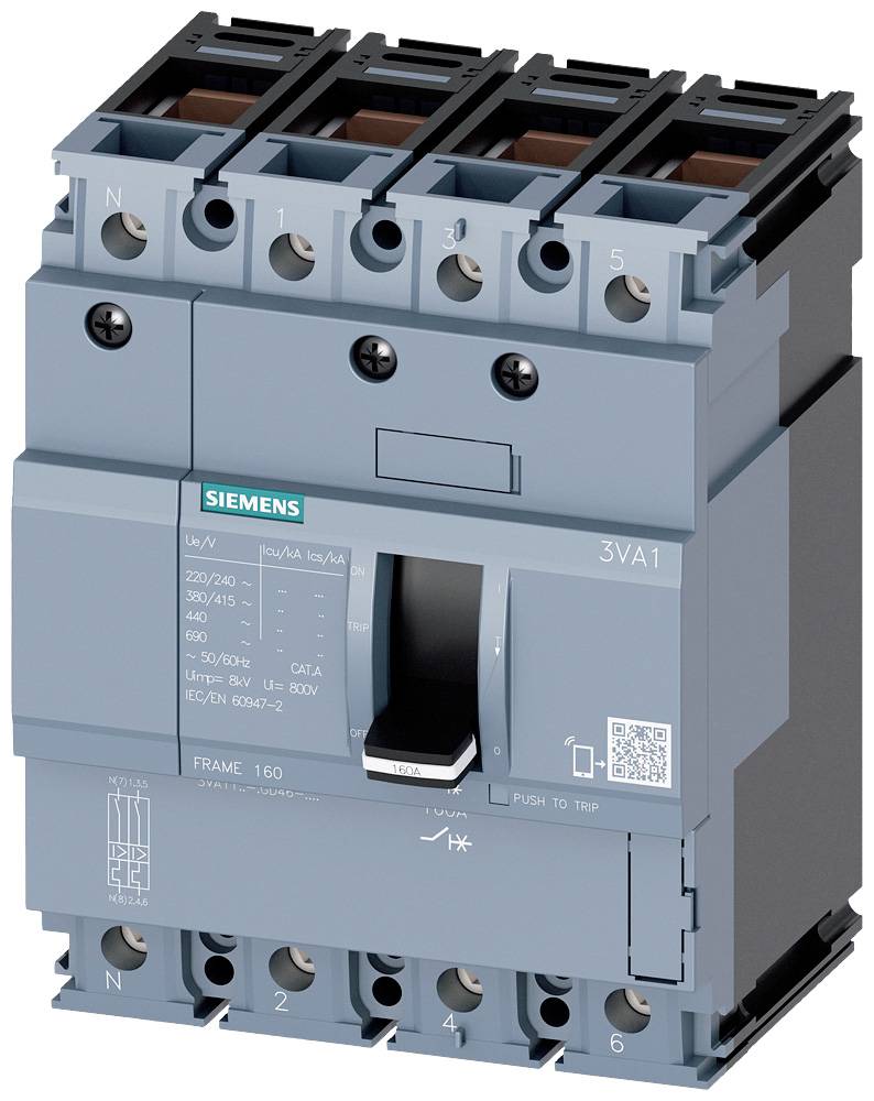 Siemens 3VA1180-3GD46-0AA0 automatski prekidač 4 pol. 80 A