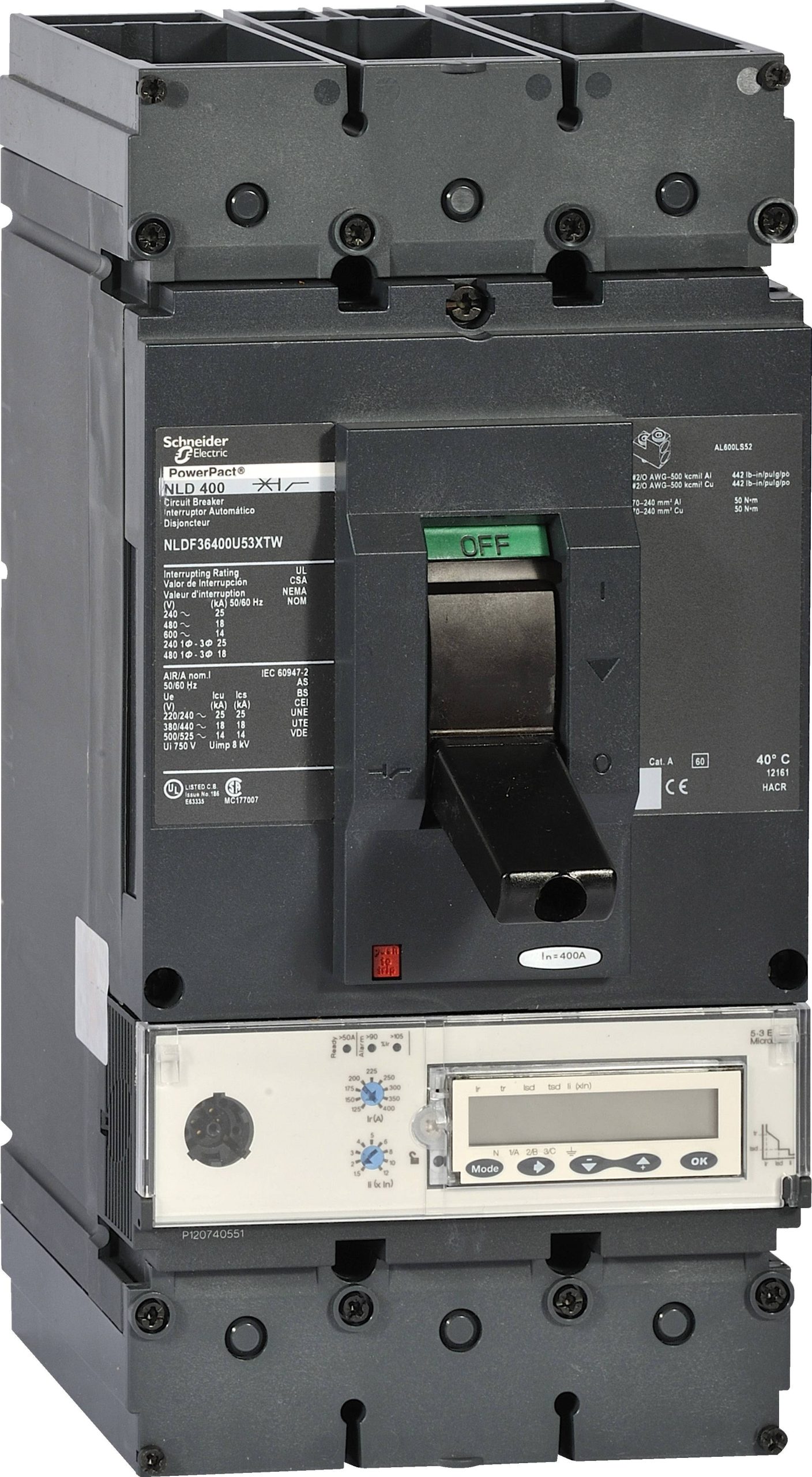 Schneider Electric NLJF36600U31XTW automatski prekidač 3-polni pol.