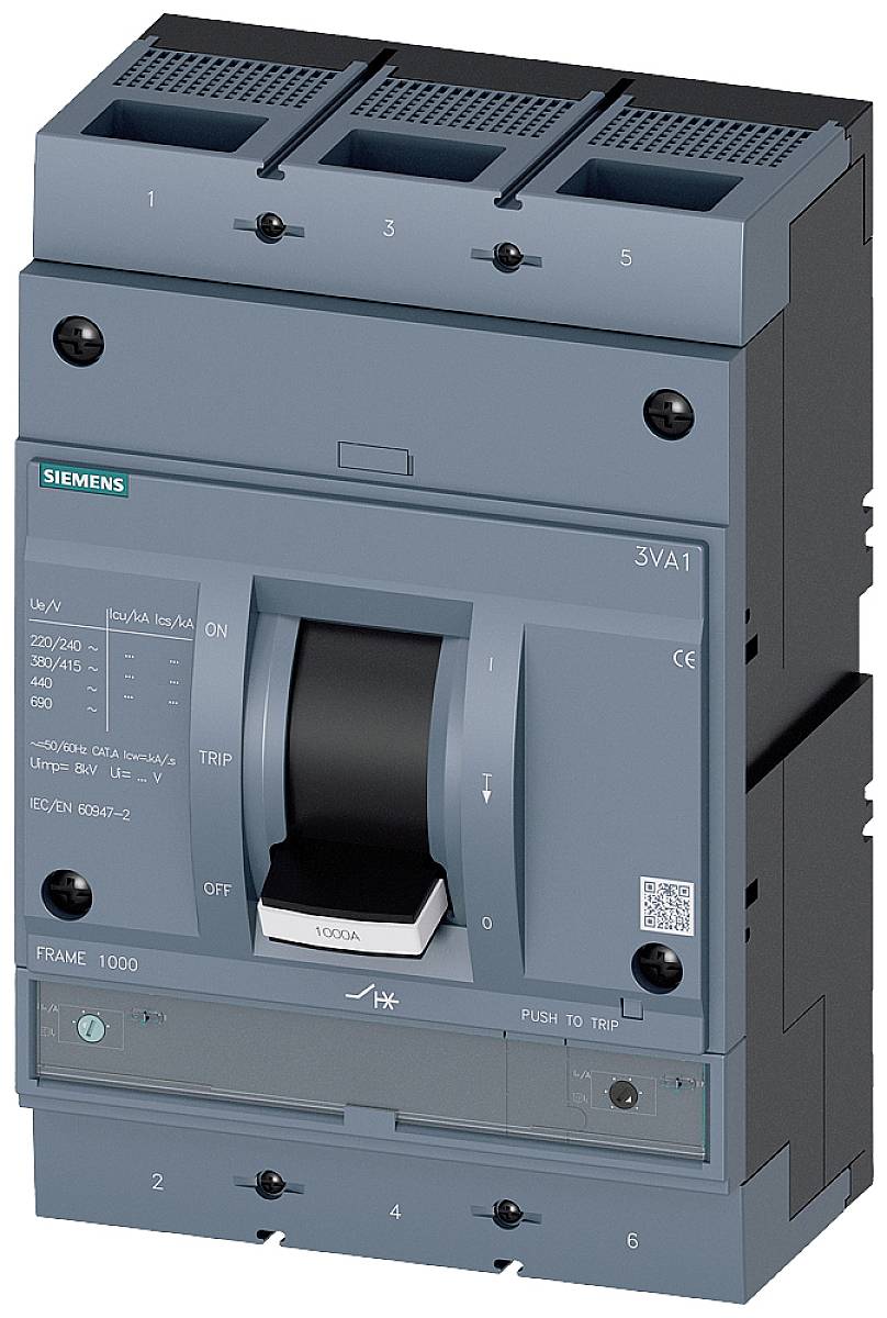 Siemens 3VA1563-5EF32-0AA0 automatski prekidač 3-polni pol. 441 - 630 A