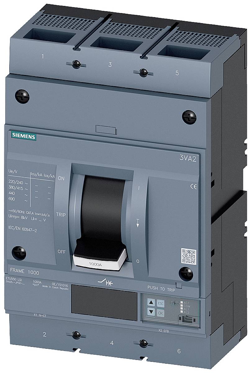 Siemens 3VA2563-6JP32-0AA0 automatski prekidač 3-polni pol. 252 - 630 A