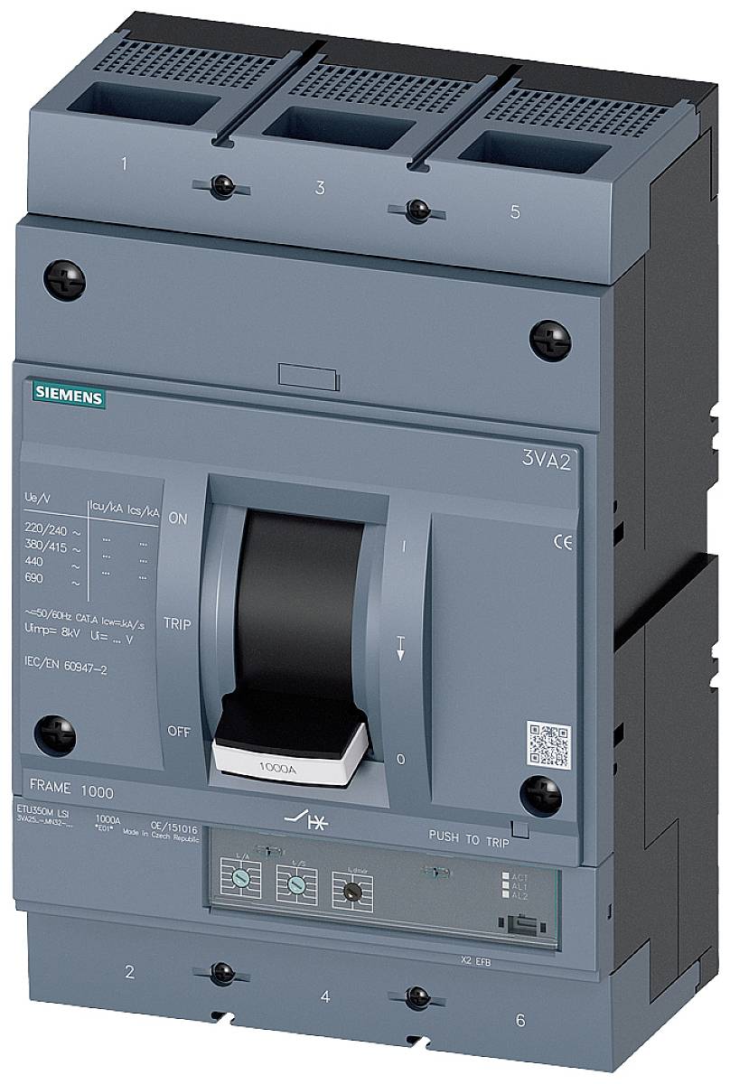 Siemens 3VA2563-7MN32-0AA0 automatski prekidač 3-polni pol. 250 - 630 A