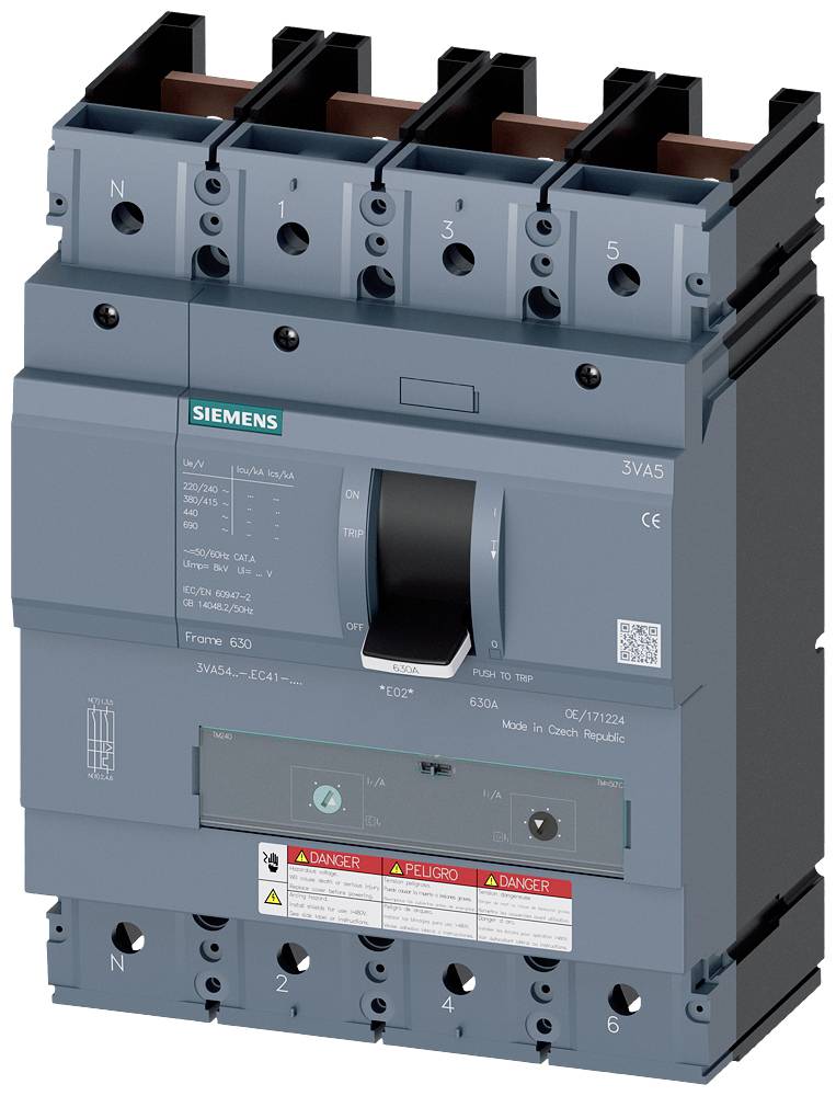 Siemens 3VA5445-7GC41-0AA0 automatski prekidač 4-polni pol. 450 - 450 A