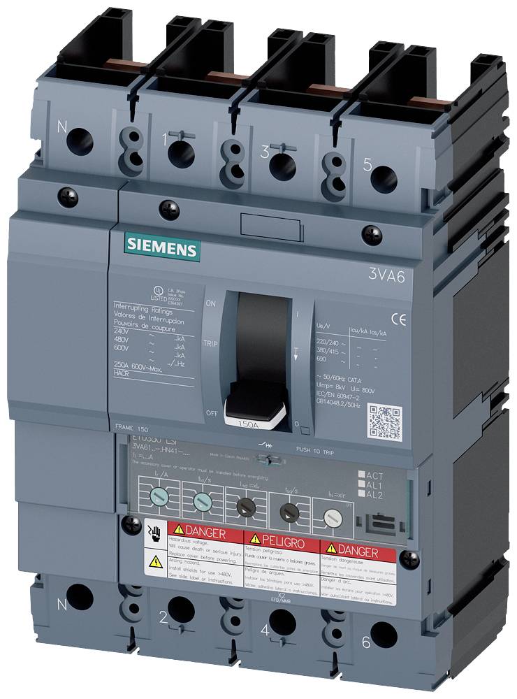 Siemens 3VA6160-0HN41-0AA0 automatski prekidač 4 pol. 60 A