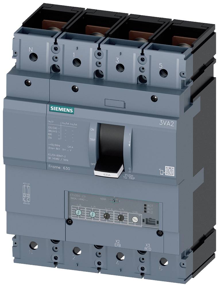Siemens 3VA2463-0HN42-0AA0 automatski prekidač 4 pol. 630 A