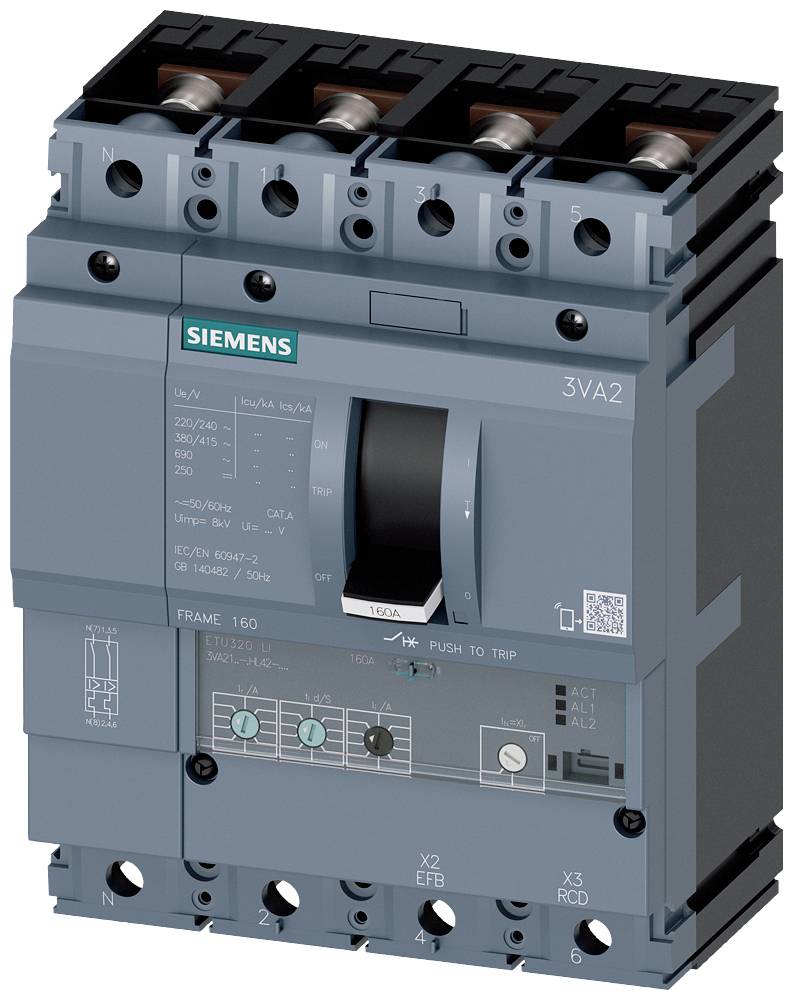 Siemens 3VA2163-0HL42-0AA0 automatski prekidač 4 pol. 63 A