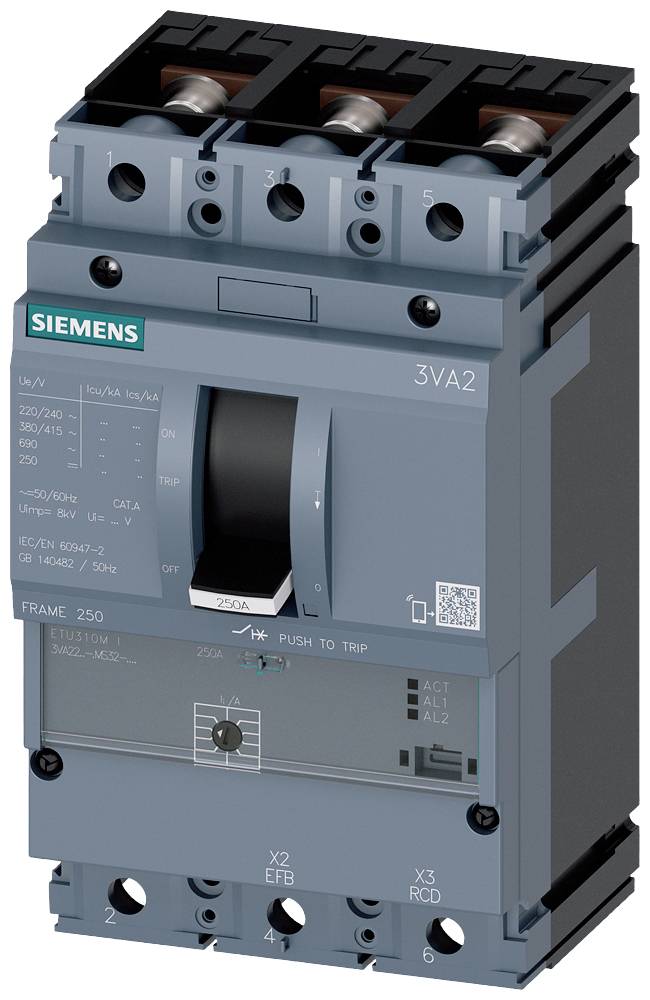 Siemens 3VA2220-0MS32-0AA0 automatski prekidač 3 pol. 200 A