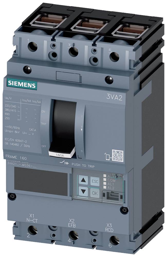 Siemens 3VA2140-0MQ36-0AA0 automatski prekidač 3 pol. 40 A