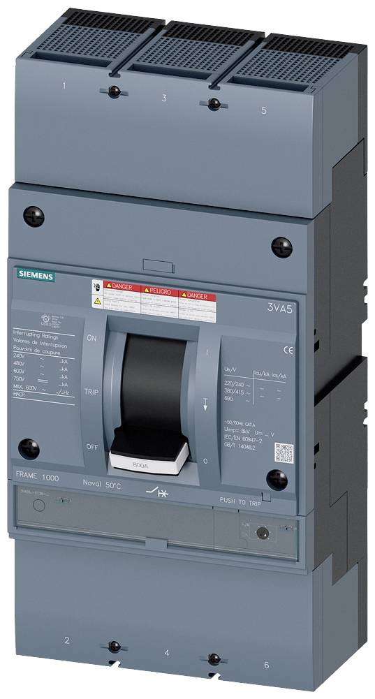 Siemens 3VA5580-5EC36-1AA0 automatski prekidač 3 pol. 800 A