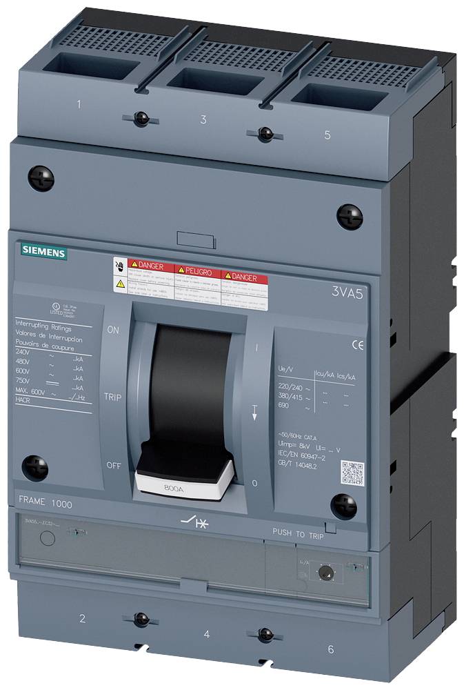 Siemens 3VA5580-6EC32-0AA0 automatski prekidač 3 pol. 800 A