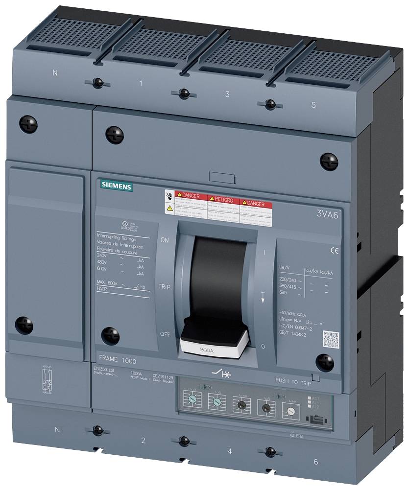Siemens 3VA6560-5HN46-2AA0 automatski prekidač 4 pol. 600 A