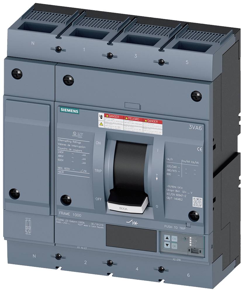 Siemens 3VA6560-5JT42-0AA0 automatski prekidač 4 pol. 600 A