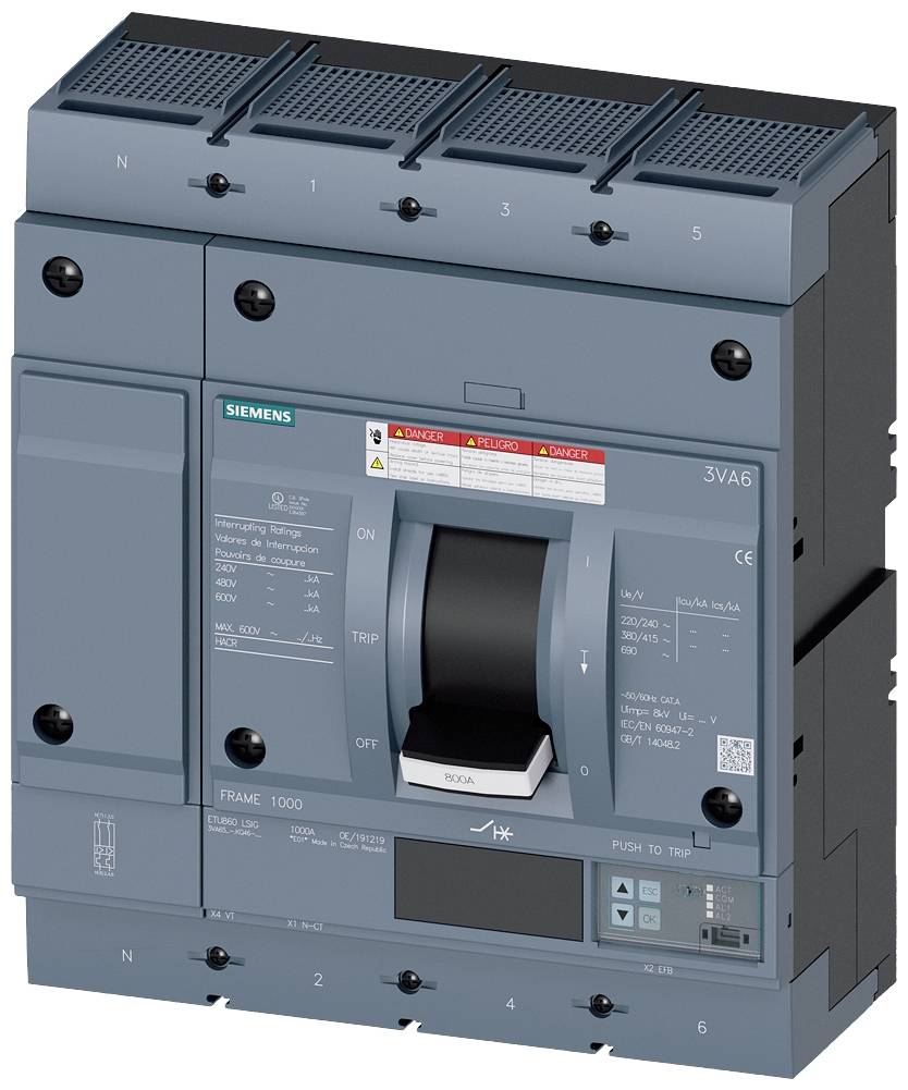 Siemens 3VA6560-5KQ46-0AA0 automatski prekidač 4 pol. 600 A