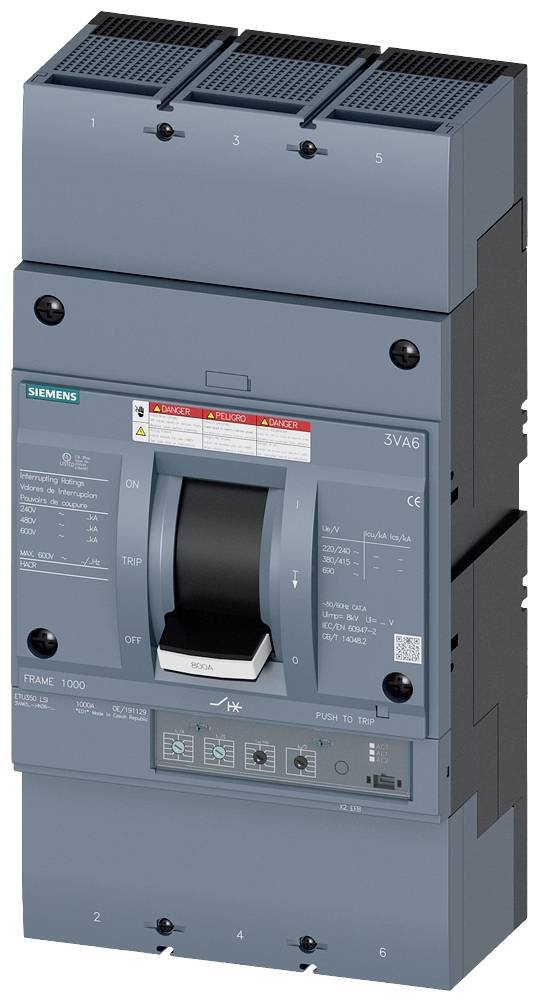 Siemens 3VA6580-6HN36-0AA0 automatski prekidač 3 pol. 800 A
