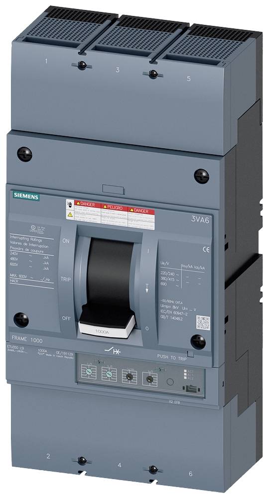 Siemens 3VA6610-6HN36-0AA0 automatski prekidač 3 pol. 1000 A