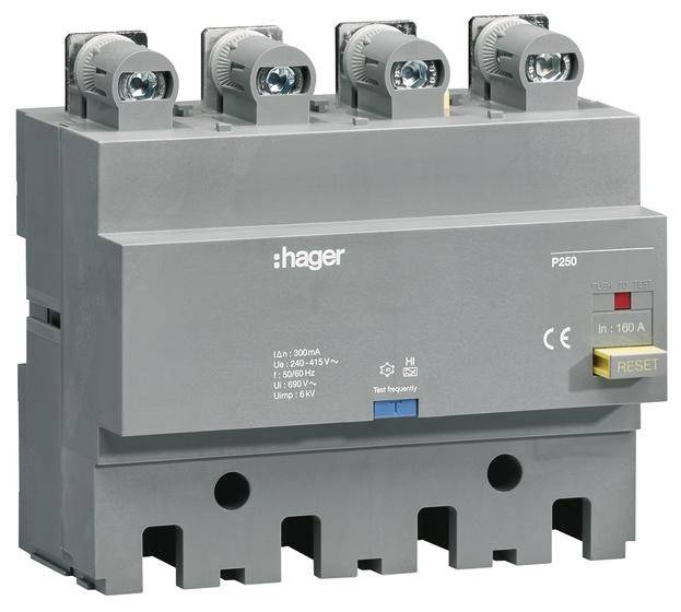 Hager FID zastitni prekidac HBT160F 4-polni 160 A 220 V 415 V