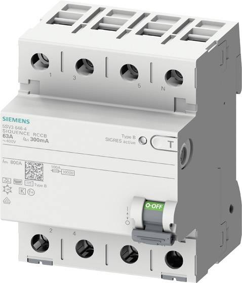 Siemens FID zastitni prekidac 5SV3646-4KK14 4-polni 63 A 0.3 A 400 V