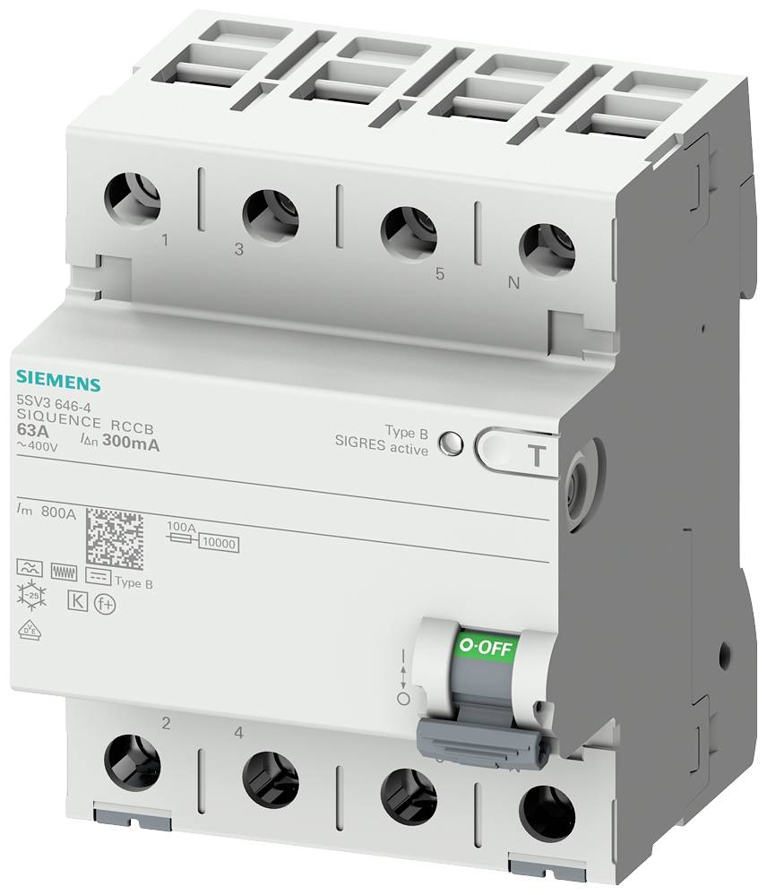 Siemens FID zastitni prekidac 5SV3744-4 4-polni tip B 40 A 500 mA