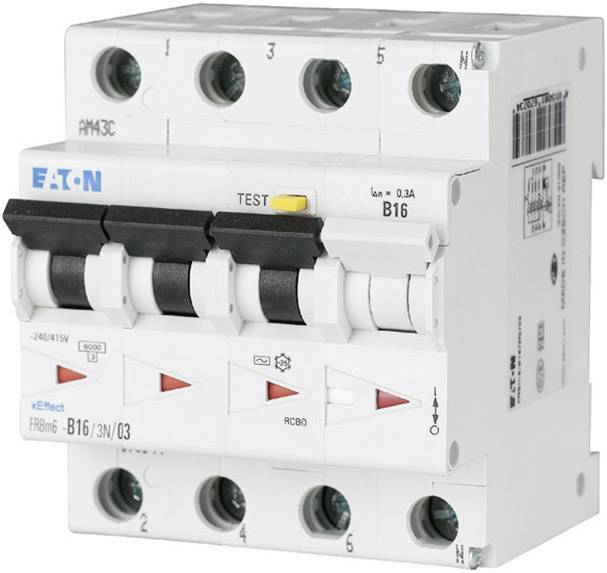 Eaton FID/LS automatski zastitni prekidac 4-polni 16 A 0.03 A 415 V AC