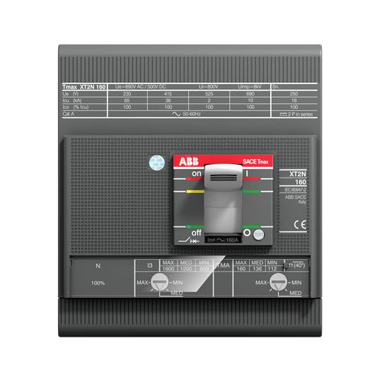ABB XT2L 160 TMD 10-10 automatski prekidač 4 pol. 160 A