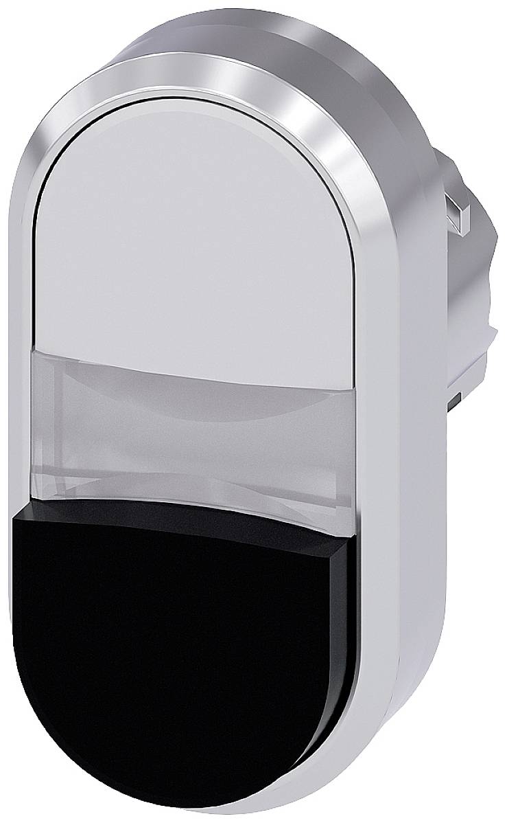 Siemens 3SU1050-3BB61-0AA0 dupli taster srebrna, bela, crna IP66, IP67, IP69/IP69K