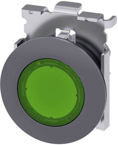Siemens 3SU1061-0JB40-0AA0 osvetljeni taster peščeno siva, zelena IP66, IP67, IP69/IP69K