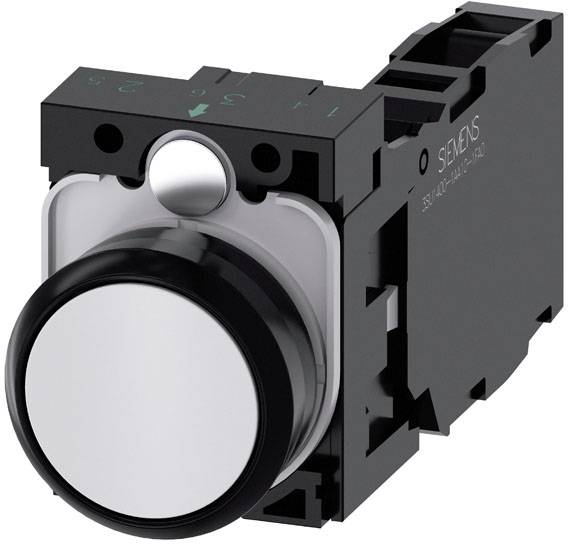 Siemens 3SU1100-0AB60-1FA0 taster crna, bela IP66, IP67, IP69/IP69K